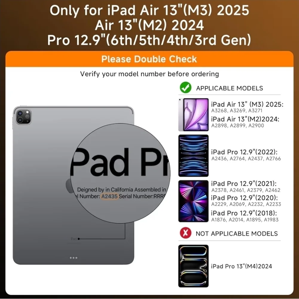 iPad Keyboard Case,for 2024/2025 iPad Pro 13in.(M4/M5) Color Changing